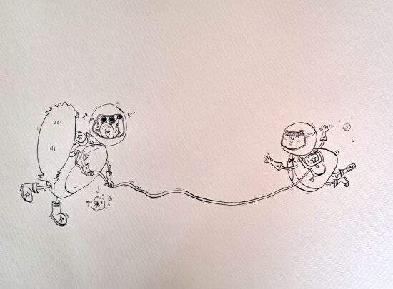 Encre de chine - Alix et le Loup.jpg